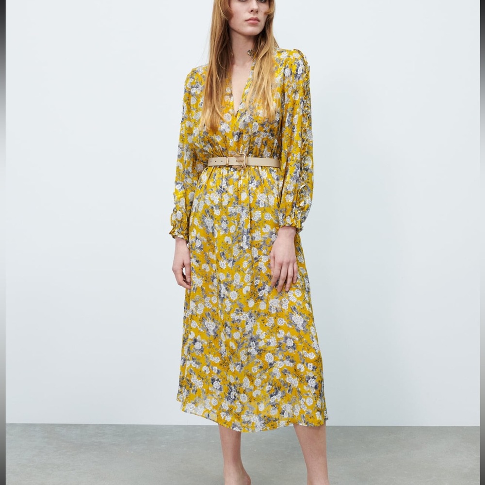 Floral Jacquard Print Dress